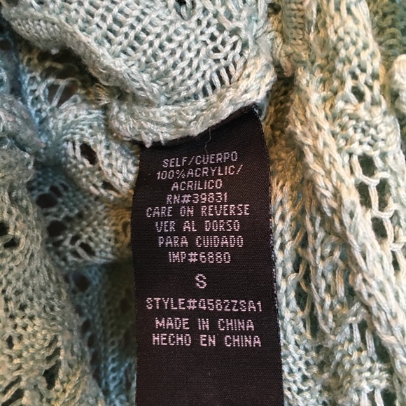 POOKIE & SEBASTIAN Moss Green Crocheted Sweater - Picture 6 of 7